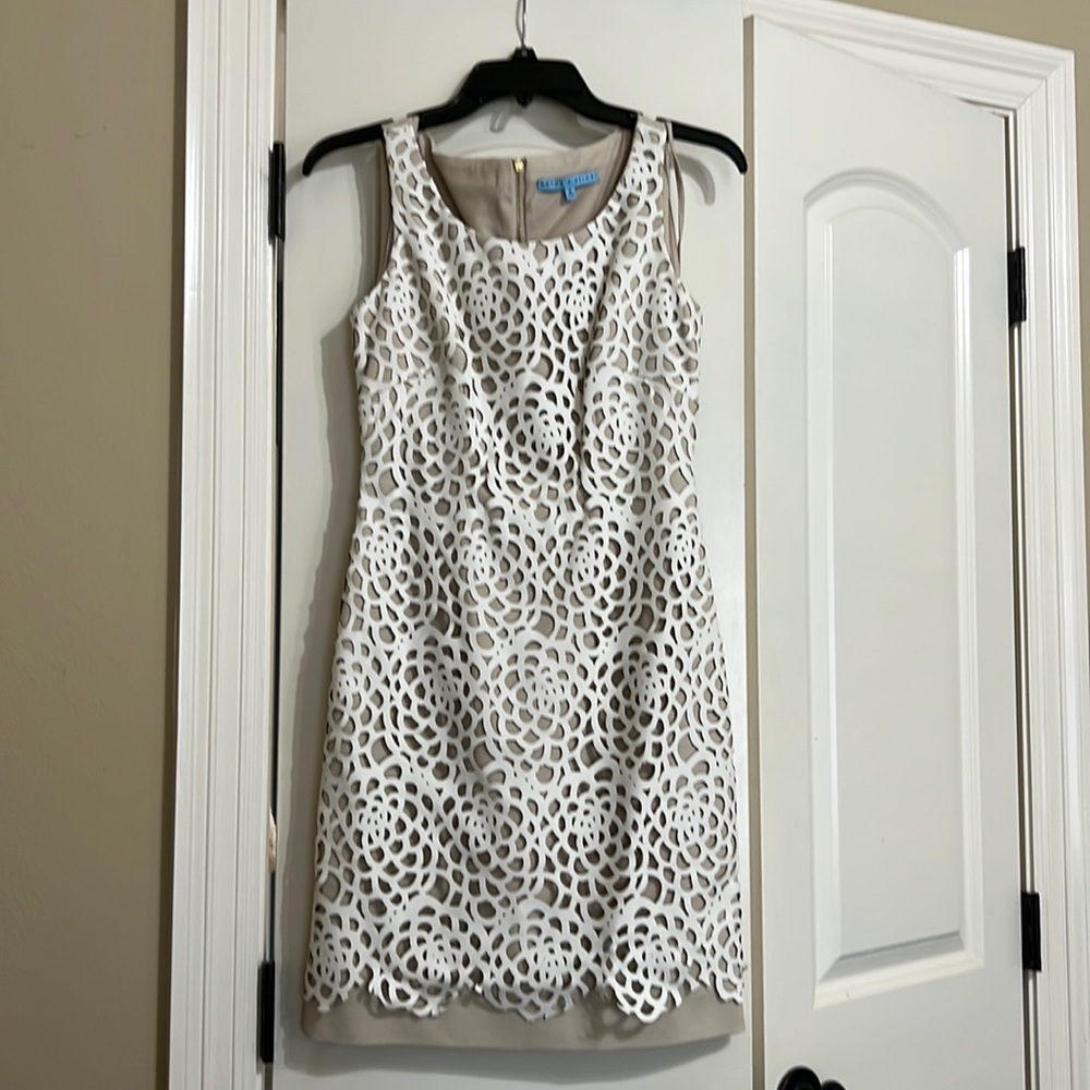Antonio Melani Tan & White dress